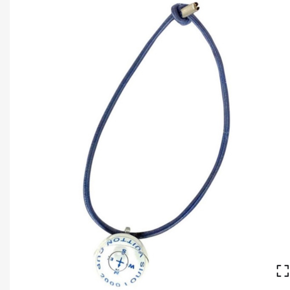 Louis Vuitton 2000 LV Cup Compass‎ charm necklace